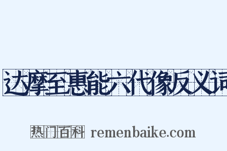 达摩至惠能六代像反义词是什么意思的图片